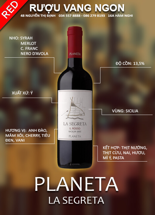 Planeta La Segreta IL Rosso Sicilia